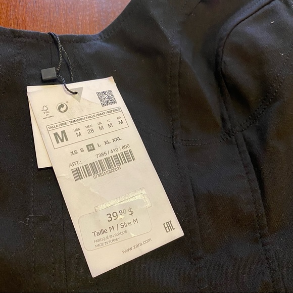 COPY - Zara black Fabric Corset Bodysuit size M, NWT 🤎 - Picture 5 of 11